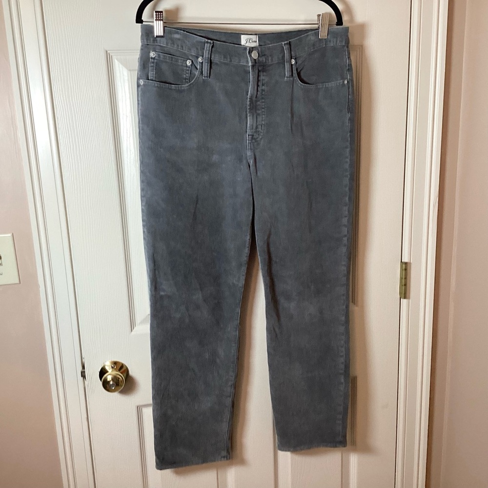 J. Crew Vintage Slim Straight Gray Corduroy Jeans - 31